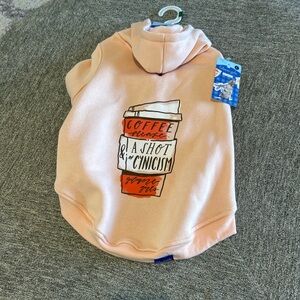 Gilmore Girls Peach Pink Dog Hooded Sweatshirt Pet Hoodie Size Large- NWT